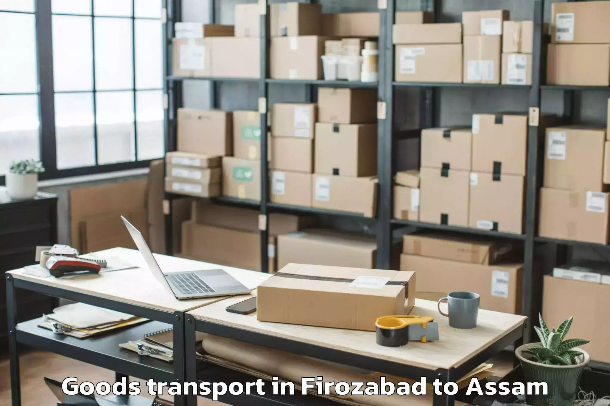 Book Your Firozabad to Assam Goods Transport Today